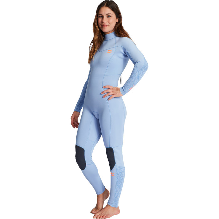 2023 Billabong Womens Synergy 4/3mm Back Zip Wetsuit ABJW100133 - Good Tides